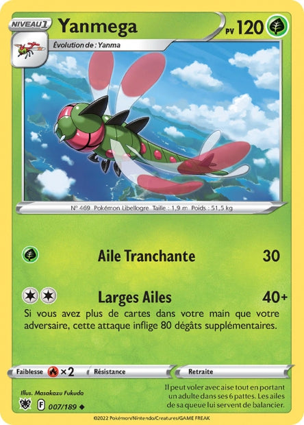 Carte Pokémon Yanmega 007/189 ASR Astres Radieux EB10 Neuf FR LorenZone