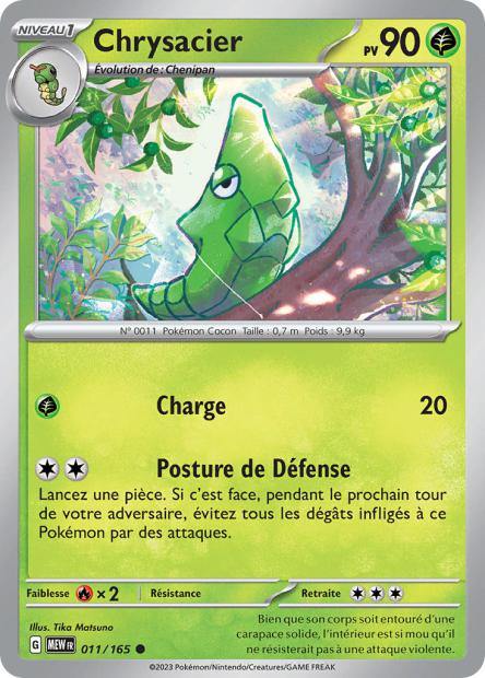 Carte Pokémon Chrysacier 11/165 MEW 151 EV3_5 Neuf FR LorenZone