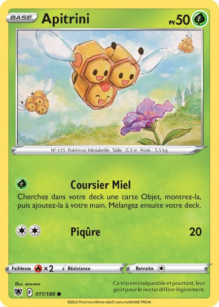 Carte Pokémon Apitrini 011/189 ASR Astres Radieux EB10 Neuf FR LorenZone