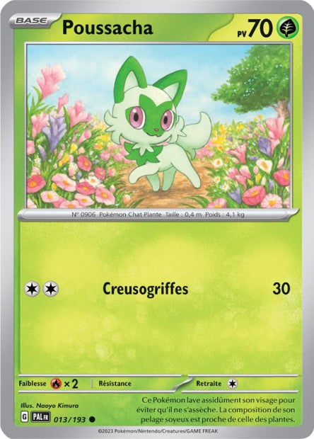 Carte Pokémon Poussacha 013/193 PAL Evolution a Paldea EV02 Neuf FR LorenZone