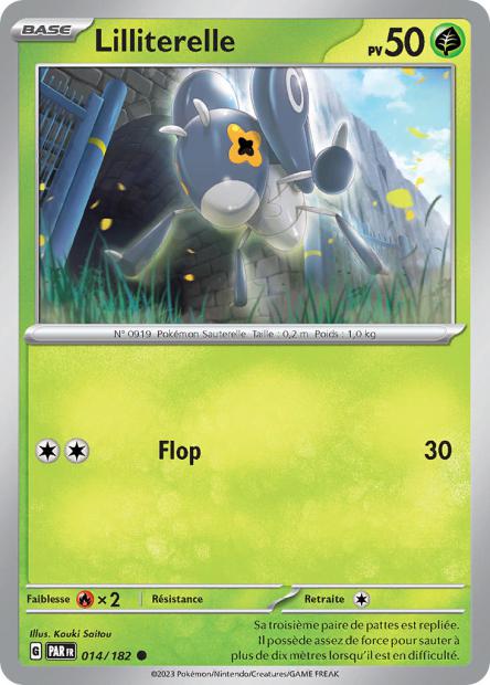Carte Pokémon Lilliterelle 014/182 PAR Faille Paradoxe EV04 Neuf FR LorenZone