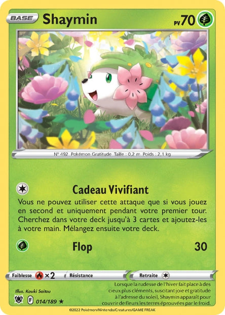 Carte Pokémon Shaymin 014/189 ASR Astres Radieux EB10 Neuf FR LorenZone