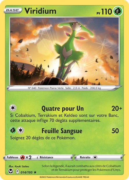 Carte Pokémon Viridium 014/195 SIT Tempete Argentee EB12 Neuf FR LorenZone