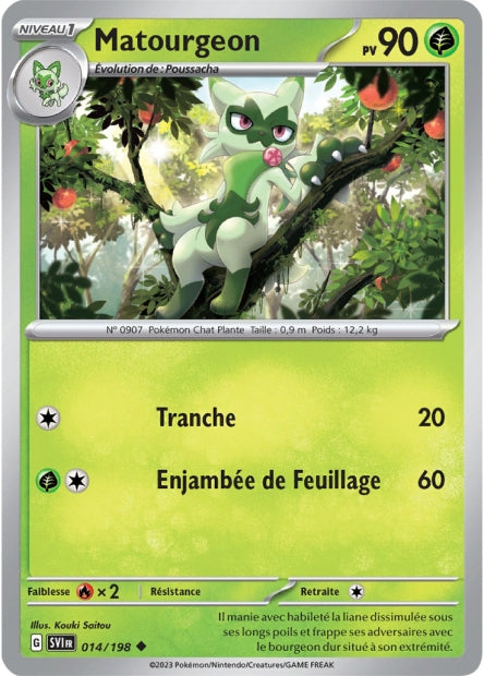 Carte Pokémon Matourgeon 014/198 SV1 Ecarlate et Violet EV01 Neuf FR LorenZone