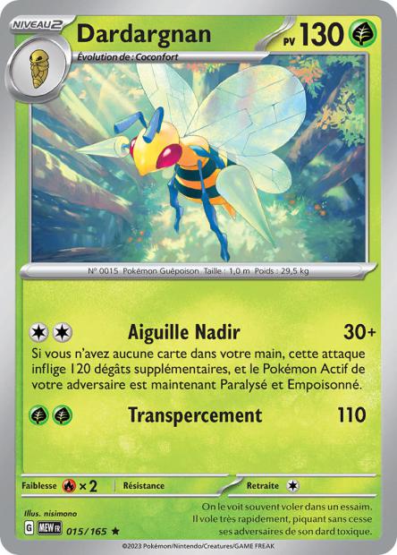 Carte Pokémon Dardargnan 15/165 MEW 151 EV3_5 Neuf FR LorenZone