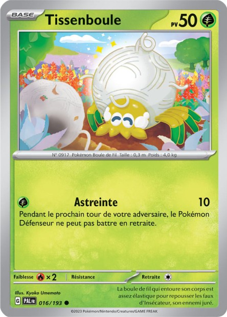 Carte Pokémon Tissenboule 016/193 PAL Evolution a Paldea EV02 Neuf FR LorenZone