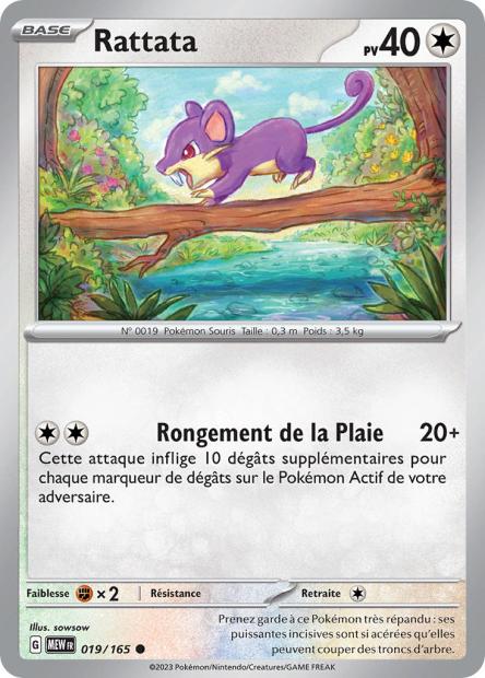Carte Pokémon Rattata 19/165 MEW 151 EV3_5 Neuf FR LorenZone
