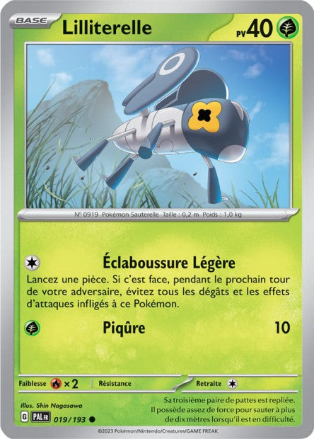 Carte Pokémon Lilliterelle 019/193 PAL Evolution a Paldea EV02 Neuf FR LorenZone