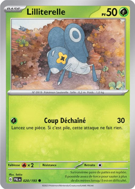 Carte Pokémon Lilliterelle 020/193 PAL Evolution a Paldea EV02 Neuf FR LorenZone