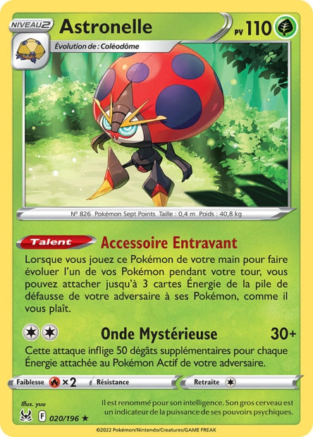 Carte Pokémon Astronelle 020/196 LOR Origine Perdue EB11 Neuf FR LorenZone