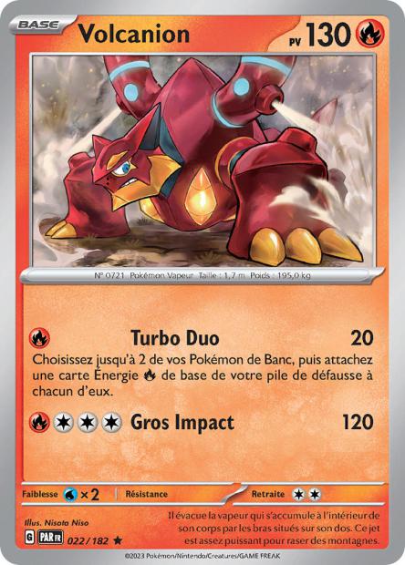 Carte Pokémon Volcanion 022/182 PAR Faille Paradoxe EV04 Neuf FR LorenZone
