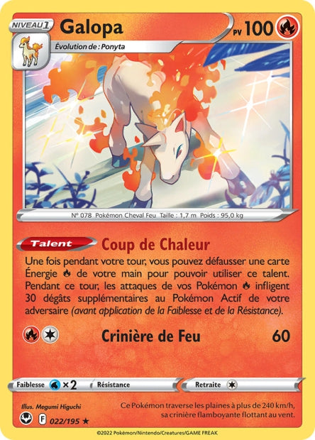 Carte Pokémon Galopa 022/195 SIT Tempete Argentee EB12 Neuf FR LorenZone