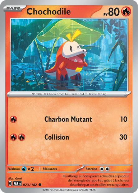 Carte Pokémon Chochodile 023/182 PAR Faille Paradoxe EV04 Neuf FR LorenZone