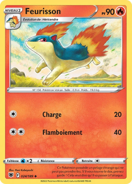 Carte Pokémon Feurisson 024/189 ASR Astres Radieux EB10 Neuf FR LorenZone