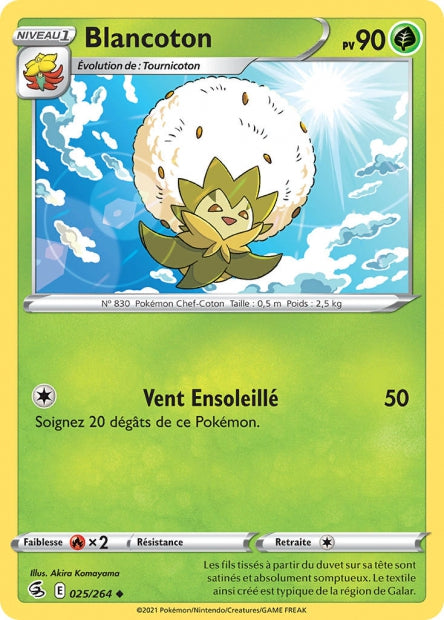 Carte Pokémon Blancoton 025/264 FST Poing de Fusion EB08 Neuf FR LorenZone