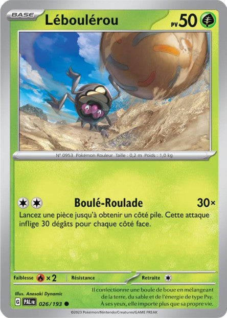 Carte Pokémon Léboulérou 026/193 PAL Evolution a Paldea EV02 Neuf FR LorenZone