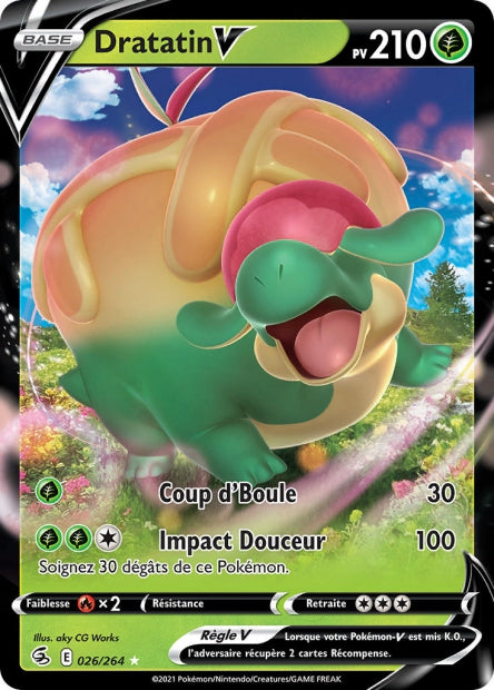Carte Pokémon Dratatin V 026/264 FST Poing de Fusion EB08 Neuf FR LorenZone