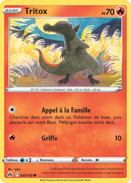 Carte Pokémon Tritox 027/159 CRZ Epee et Bouclier EB12_5 Neuf FR LorenZone