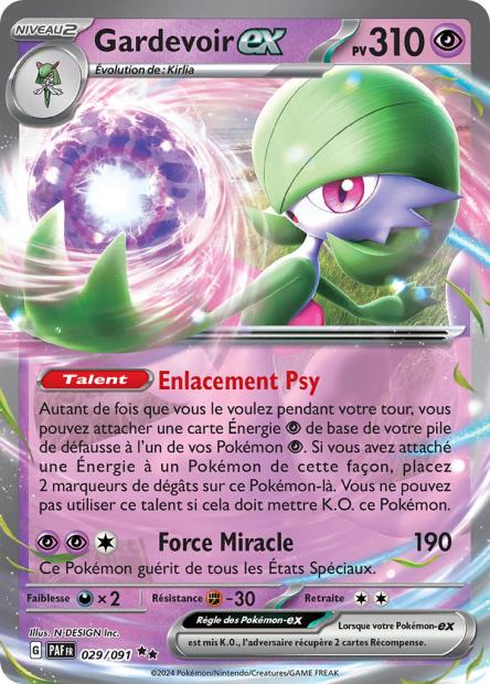 Carte Pokémon Gardevoir EX 029/091 Destinees de Palea PAF EV4_5 Neuf FR LorenZone