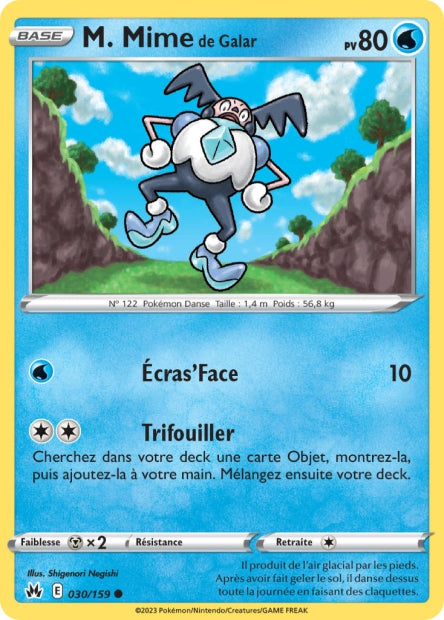 Carte Pokémon M. Mime de Galar 030/159 CRZ Epee et Bouclier EB12_5 Neuf FR LorenZone
