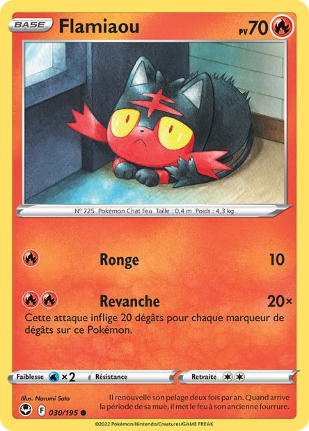 Carte Pokémon Flamiaou 030/195 SIT Tempete Argentee EB12 Neuf FR LorenZone