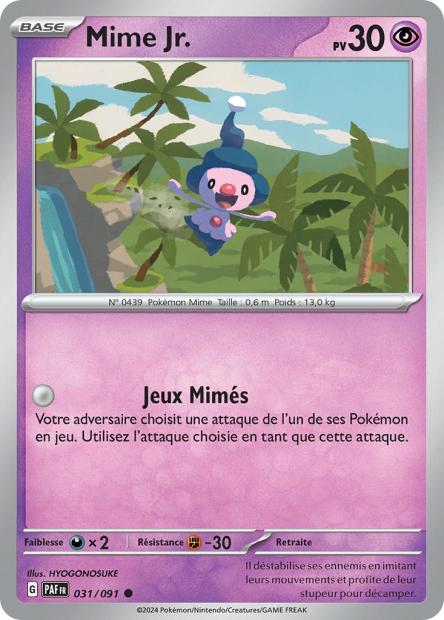 Carte Pokémon Mime Jr. 031/091 Destinees de Palea PAF EV4_5 Neuf FR LorenZone