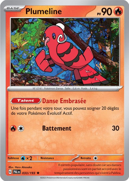Carte Pokémon Plumeline 033/193 PAL Evolution a Paldea EV02 Neuf FR LorenZone