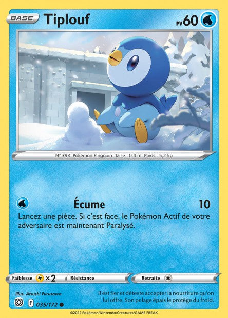 Carte Pokémon Tiplouf 035/172 BRS Stars Étincelantes EB09 Neuf FR LorenZone
