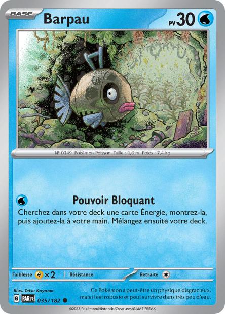 Carte Pokémon Barpau 035/182 PAR Faille Paradoxe EV04 Neuf FR LorenZone