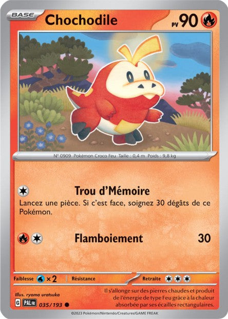 Carte Pokémon Chochodile 035/193 PAL Evolution a Paldea EV02 Neuf FR LorenZone