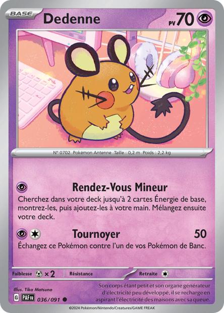 Carte Pokémon Dedenne 036/091 Destinees de Palea PAF EV4_5 Neuf FR LorenZone
