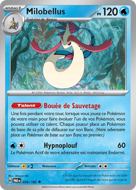 Carte Pokémon Milobellus 036/182 PAR Faille Paradoxe EV04 Neuf FR LorenZone