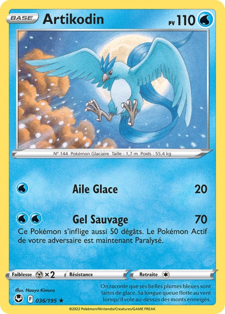 Carte Pokémon Artikodin 036/195 SIT Tempete Argentee EB12 Neuf FR LorenZone