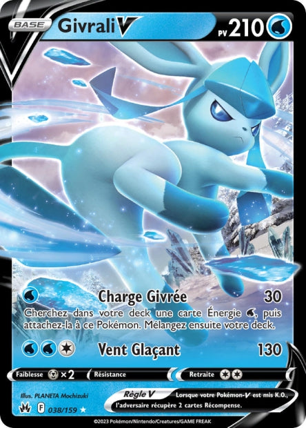Carte Pokémon Givrali V 038/159 CRZ Epee et Bouclier EB12_5 Neuf FR LorenZone