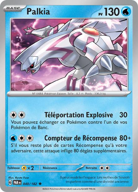 Carte Pokémon Palkia 040/182 PAR Faille Paradoxe EV04 Neuf FR LorenZone