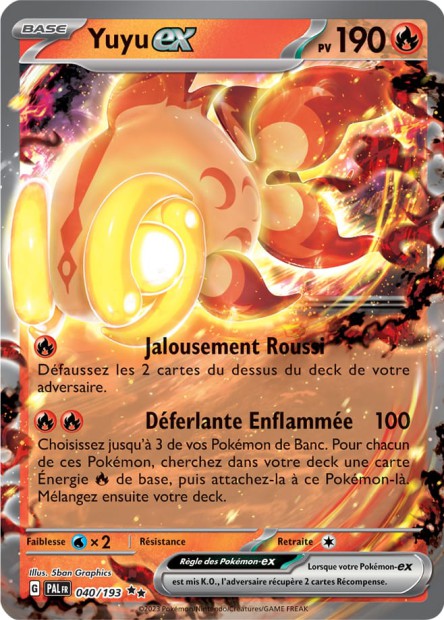 Carte Pokémon Yuyu EX 040/193 PAL Evolution a Paldea EV02 Neuf FR LorenZone