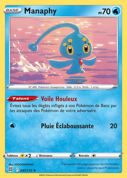 Carte Pokémon Manaphy 041/172 BRS Stars Étincelantes EB09 Neuf FR LorenZone