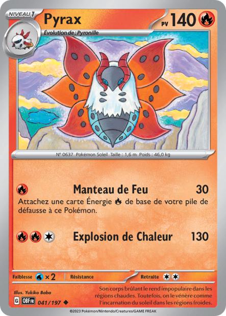 Carte Pokémon Pyrax 041/197 Flammes Obsidiennes OBF EV03 Neuf FR LorenZone