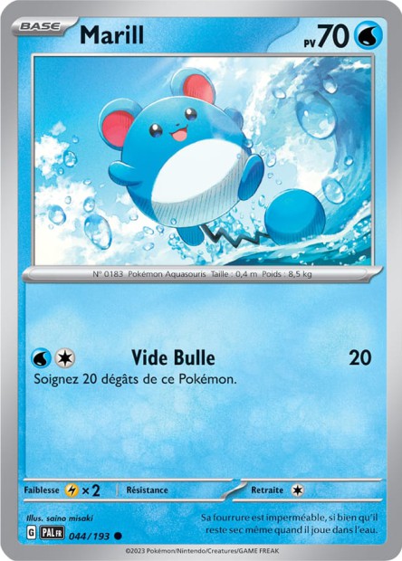Carte Pokémon Marill 044/193 PAL Evolution a Paldea EV02 Neuf FR LorenZone