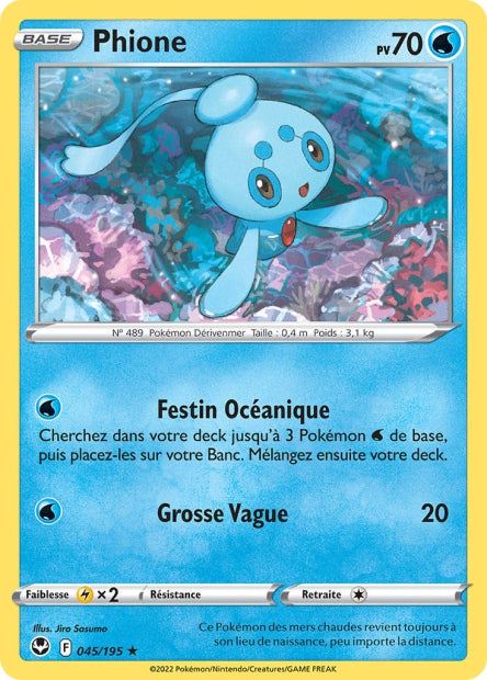 Carte Pokémon Phione 045/195 SIT Tempete Argentee EB12 Neuf FR LorenZone
