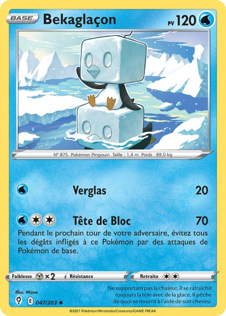 Carte Pokémon Bekaglaçon 047/203 EVS Évolution Céleste EB07 Neuf FR LorenZone
