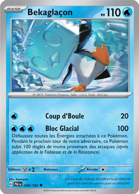 Carte Pokémon Bekaglaçon 048/193 PAL Evolution a Paldea EV02 Neuf FR LorenZone
