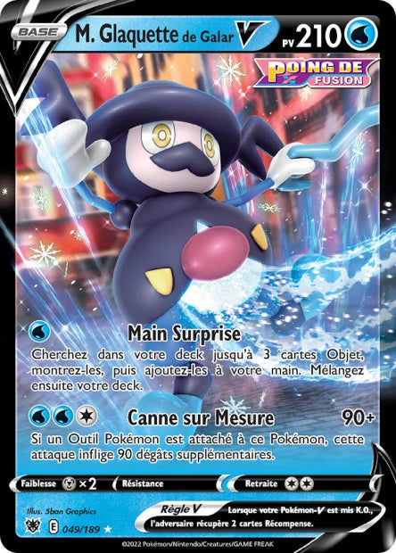 Carte Pokémon M. Glaquette de Galar V 049/189 ASR Astres Radieux EB10 Neuf FR LorenZone