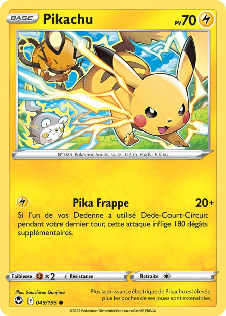 Carte Pokémon Pikachu 049/195 SIT Tempete Argentee EB12 Neuf FR LorenZone