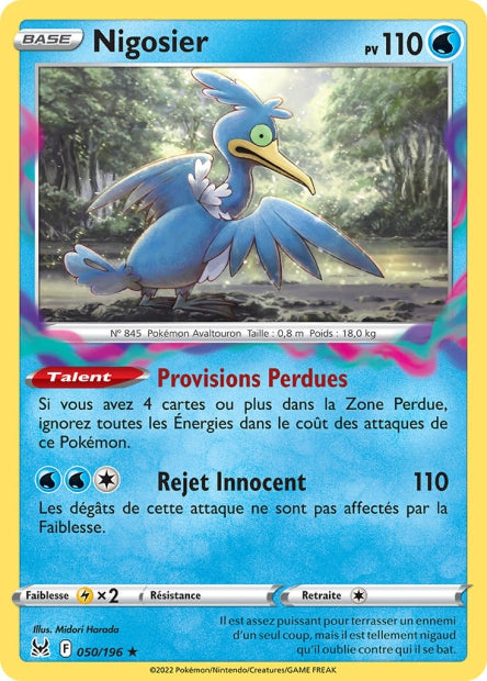 Carte Pokémon Nigosier 050/196 LOR Origine Perdue EB11 Neuf FR LorenZone