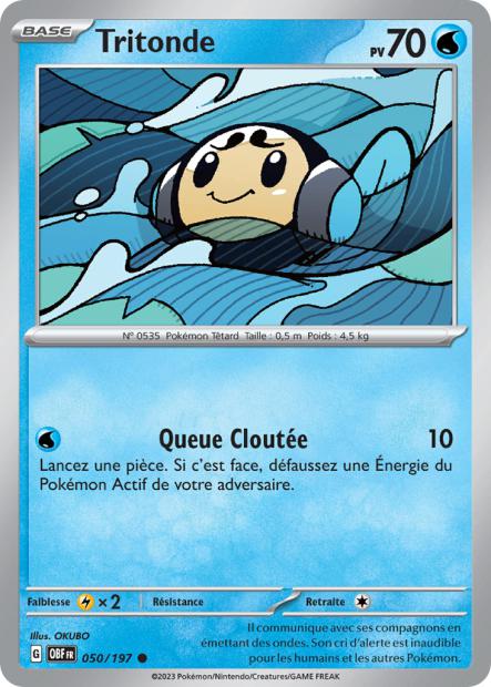 Carte Pokémon Tritonde 050/197 Flammes Obsidiennes OBF EV03 Neuf FR LorenZone