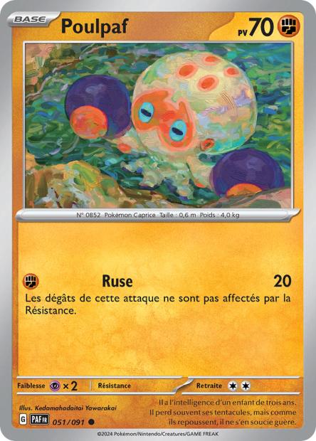 Carte Pokémon Poulpaf 051/091 Destinees de Palea PAF EV4_5 Neuf FR LorenZone
