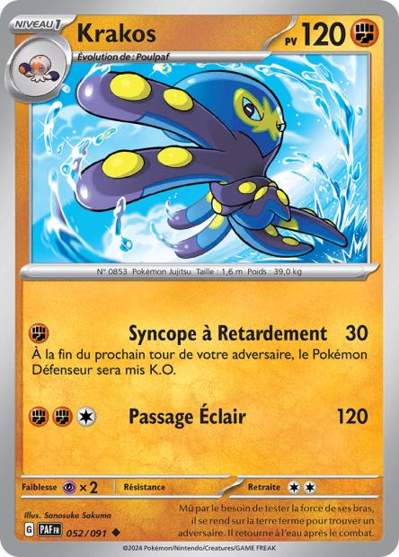 Carte Pokémon Krakos 052/091 Destinees de Palea PAF EV4_5 Neuf FR LorenZone