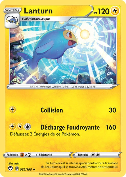 Carte Pokémon Lanturn 052/195 SIT Tempete Argentee EB12 Neuf FR LorenZone
