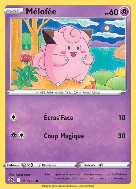 Carte Pokémon Mélofée 053/172 BRS Stars Étincelantes EB09 Neuf FR LorenZone